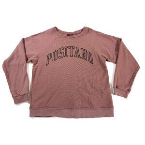 Retro Brand Los Angeles Positano Sweatshirt Small Mauve 100% Cotton Made in USA